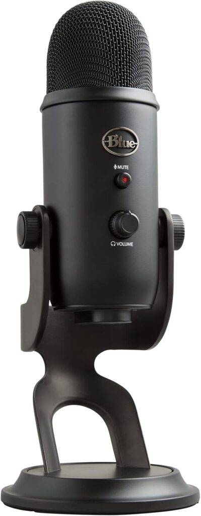 Equipamento indicado Microfone Blue Yeti.